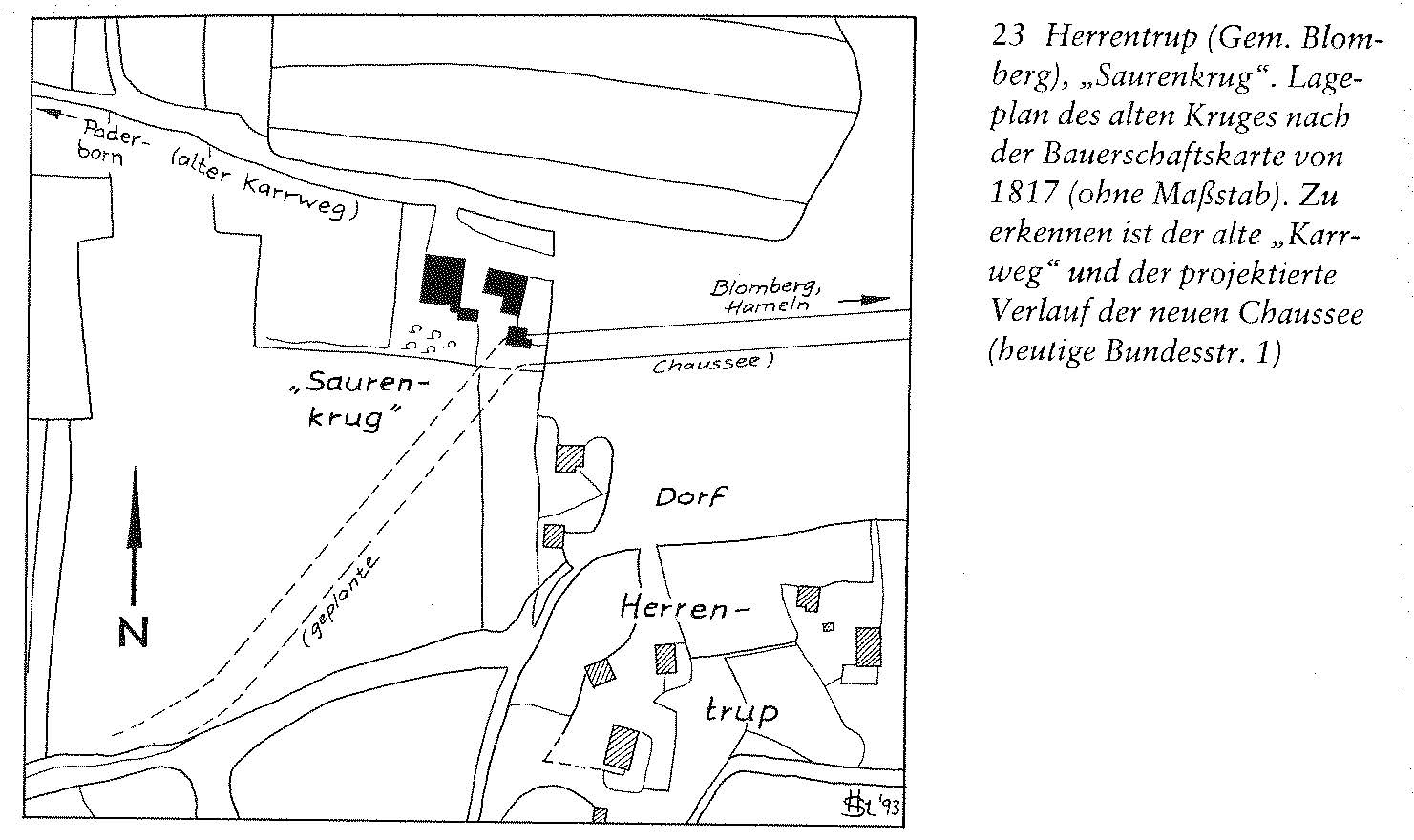 Abbildung aus Heinrich Stiewe, Ländliche Krüge des 17. bis 19. Jahrhunderts in Lippe