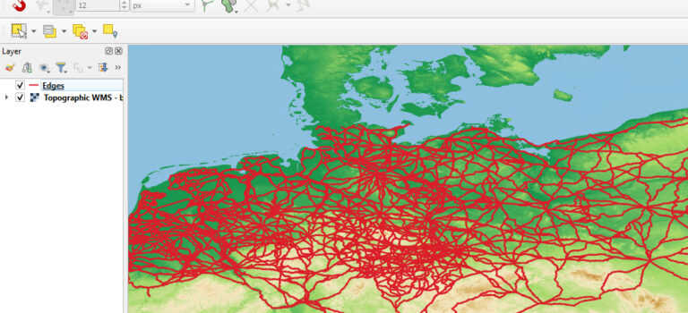 Viabundus-Edges in QGIS